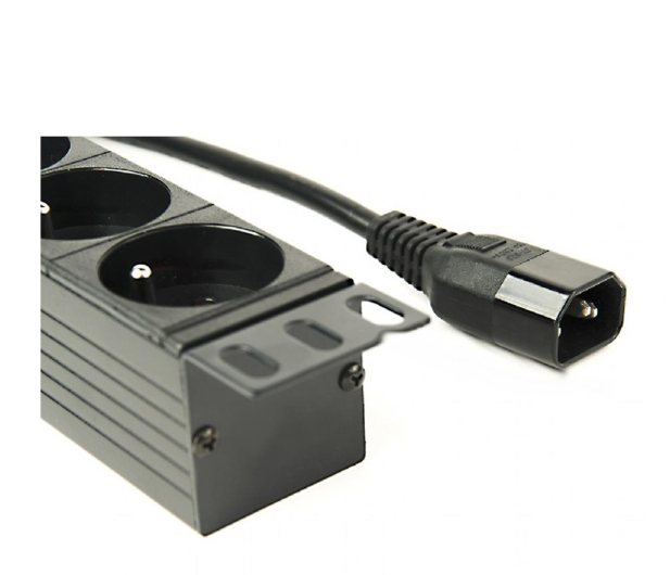 GEMBIRD Listwa zasilająca rack (PDU), 8 gniazd FR, 1U, 10A, wtyk C14 3m EG-PDU-014-FC14 - 1230921 - zdjęcie 3